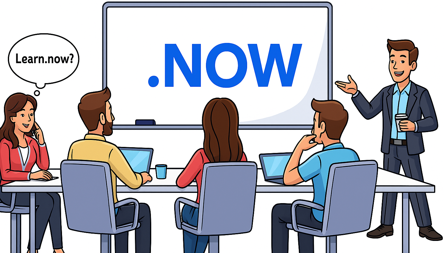 Modern domain marketplace illustration